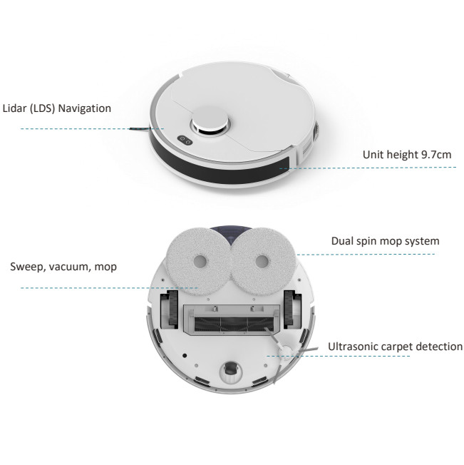 Self Empty Robot Vacuum And Mop Self Clean offers a convenient, automated way to clean your home or office. Featuring a powerful dustbin collection/water tank with a capacity of up to 3L/4L,